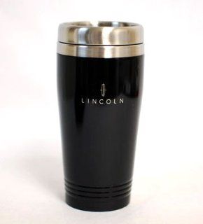 Lincoln Logo Official Travel Coffee Mug Cup Stainless Steel Black 16oz: Automotive