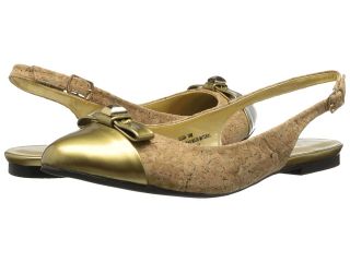 Annie Elga Womens Sling Back Shoes (Gold)