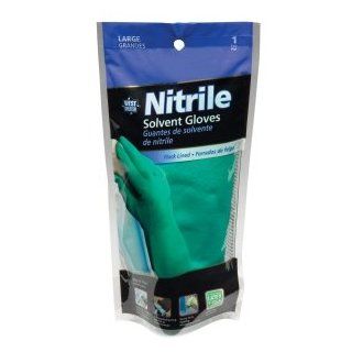 West Chester 00121 Nitrile Unsupported Flock Lined Glove, Work, Straight Cuff, 15 mil Thickness, 13" Length, Large, Green (Pack of 1 Pair): Gloves For Painting: Industrial & Scientific