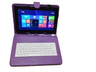 Epartsdom@Leather Case Cover+USB Keyboard for Microsoft Surface RT/Surface 2 10.6 inch Windows 8 / RT Tablet, Purple: Computers & Accessories