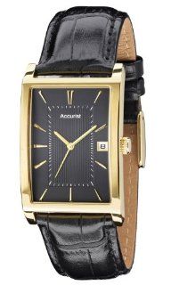 Accurist MS892B Mens Gold Black Watch: Watches