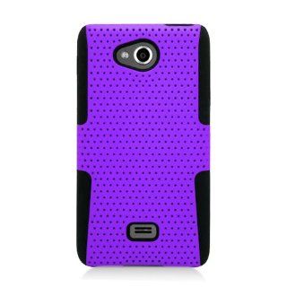 Purple Apex Hybrid Gel Case Cover for LG Spirit 4G MS870 Cell Phones & Accessories