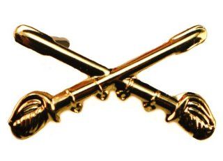 Cavalry Crossed Sabres Small United States Army hat or lapel pin D13: Brooches And Pins: Jewelry