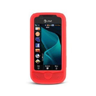 Red Soft Silicone Gel Skin Cover Case for Samsung Mythic SGH A897 Cell Phones & Accessories