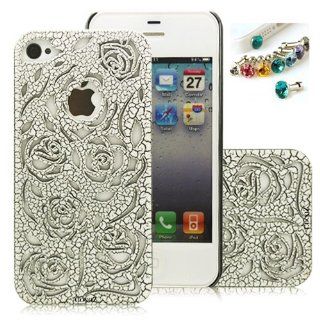Cocoz2013 Romantic Rose Pattern Carved Palace Fashion Design Hard Case Cover Skin Protector for Iphone 4 4s Iphone4 At & T Sprint Verizon Retail Packing Pc  H011: Cell Phones & Accessories