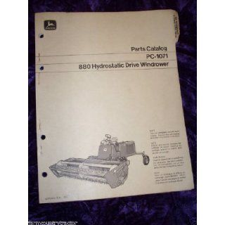 John Deere 880 Hydrostatic Drive Windrower Part Manual: John Deere: Books
