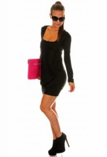 Sexy Tulip Mini Dress Bubble Pleated Stretch Tunic Top Long Sleeve 884 at  Womens Clothing store: Square Neck Dress