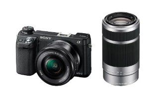 Sony NEX6L/B2BDL 16.1 MP Compact System Camera with 16 50mm Power Zoom Lens and 55 210mm Lens (Black) : Compact System Digital Cameras : Camera & Photo