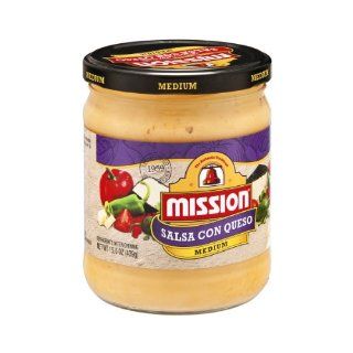 Mission Salsa Con Queso Medium : Grocery & Gourmet Food