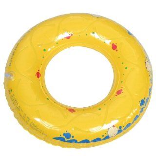 Children Cartoon Cow Print Yellow Soft Plastic Safety Inflating Swim Ring : Swim Vests : Sports & Outdoors