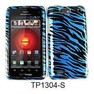 CELL PHONE CASE COVER FOR MOTOROLA DROID 4 XT894 TRANS BLUE ZEBRA PRINT: Cell Phones & Accessories