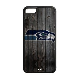 iPhone 5C Case   Best Wood Look NFL Seattle Seahawks TPU Cases Accessories for Apple iPhone 5C (Cheap IPhone5): Cell Phones & Accessories