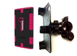 SlipGrip 1" Bike Holder For Nokia Lumia 920 Phone Using Black Duo Shield Heavy Duy Hard Case: GPS & Navigation