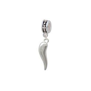 Good Luck Italian Horn European Silver Cross Charm Dangle Bead: Pandora Charms Italian Horn: Jewelry