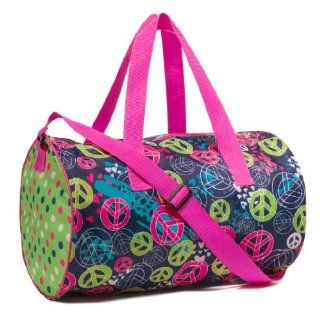 Three Cheers for Girls Navy Peace/Dots Sleepover Duffle Bag   Duffel Bags