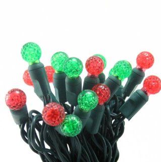 Christmas (Red/Green) LED G12 Mini Christmas Lights, Professional Grade, Set of 50 Bulbs. : String Lights : Patio, Lawn & Garden