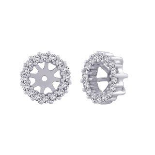 14K White Gold 1/3 ct. Diamond Earring Jackets: Katarina: Jewelry