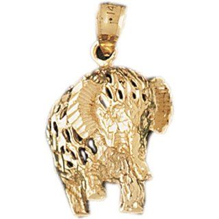 14K Yellow Gold Chinese Dragon Pendant: Jewelry