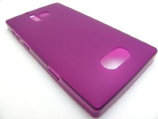 PURPLE MATTE TPU Gel Rubber Skin Cover Case for Nokia Lumia 928 In Twisted Tech Packaging Cell Phones & Accessories