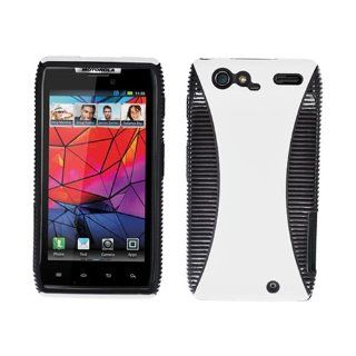 Soft Skin Case Fits Motorola XT910 XT912 XT915 Droid Razr Hybrid Case Black TPU White Hard Cover Verizon: Cell Phones & Accessories