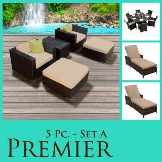 Premier 14 Piece Outdoor Wicker Patio Furniture Set 05ap60cc : Outdoor And Patio Furniture Sets : Patio, Lawn & Garden
