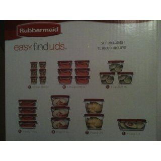 Rubbermaid 50 Piece Easy Find Lid Food Storage Set: Kitchen Storage And Organization Product Accessories: Kitchen & Dining