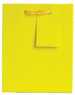 Jillson Roberts Small Gift Bag, Yellow Matte, 12 Count (ST912) : Gift Wrap Bags : Office Products