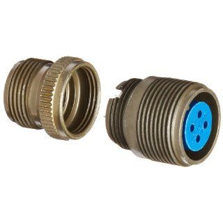Amphenol Industrial 97 3101A 14S 2S Circular Connector Socket, Threaded Coupling, Solder Termination, Cable Receptacle, Solid Backshell, 14S 2 Insert Arrangement, 14S Shell Size, 4 Contacts: Electronic Component Cylindrical Connectors: Industrial & Sci