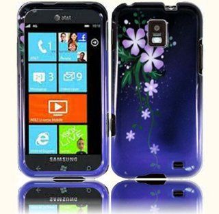 Blue Flower Hard Cover Case for Samsung Focus S SGH I937: Cell Phones & Accessories