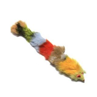 Iconic Pet 15787 Multi Colored Fur Weasel Fun Toy For Cats And Kittens   Assorted : Pet Toys : Pet Supplies