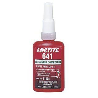 Loctite 641 Retaining Compound   Yellow Liquid 50 ml Bottle   Has Moderate Retaining Strength   Shear Strength 940 psi [PRICE is per BOTTLE]: Industrial Adhesives Retaining Compounds: Industrial & Scientific