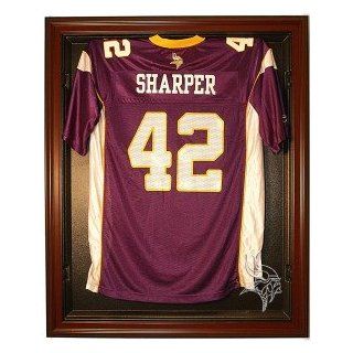 Minnesota Vikings Full Size Removable Face Jersey Display Case, Mahogany : Sports Related Display Cases : Sports & Outdoors