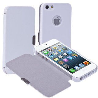 CE Compass Classic Folio Leather Case Cover For iPhone 5 (White): Cell Phones & Accessories