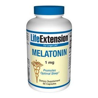 Life Extension   Melatonin   1 Mg   60 Caps (Pack of 2): Health & Personal Care