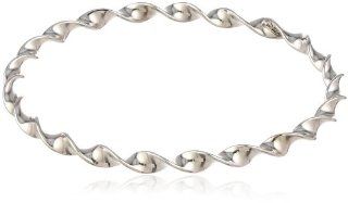 Sterling Silver Tight Twist Slip On Bangle Bracelet, 7": Jewelry
