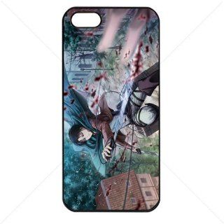 Shingeki no Kyojin Attack on Titan Manga Anime Comic Levi Apple iPhone 5 5S TPU Soft Black or White case (Black): Cell Phones & Accessories