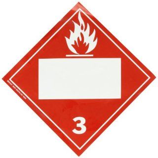 Brady 60378 10 3/4" Height, 10 3/4 Width, B 946 High Performance Vinyl, White On Red Color Dot Standard Placards, Legend "Picto With Blank Box": Industrial Warning Signs: Industrial & Scientific