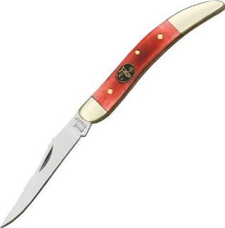 Frost Cutlery & Knives SW109DRSB Steel Warrior Toothpick Pocket Knife with Dark Red Smooth Bone Handles : Folding Camping Knives : Sports & Outdoors
