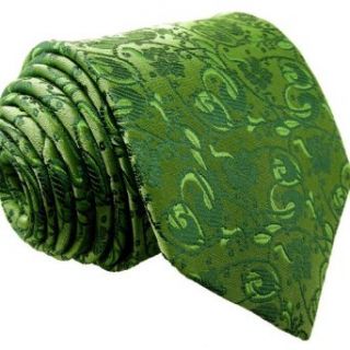 Shlax & Wing Mens Necktie Ties Floral Green 100% Silk Jacquard Woven Handmade at  Mens Clothing store