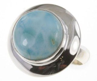 925 Sterling Silver LARIMAR Ring, Size 10, 6.21g Jewelry