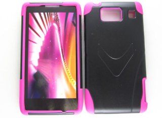Motorola Droid Razr Hd Xt926 Black Cover On Hot Pink Silicone: Cell Phones & Accessories