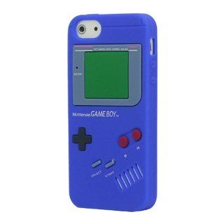 Nintendo Game Boy Dark Blue Silicone TPU Soft Cover Case for Apple iPhone 5: Cell Phones & Accessories