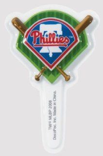 Philadelphia Phillies Cake or Cupcake Toppers (12 Pack): Decorative Cake Toppers: Kitchen & Dining