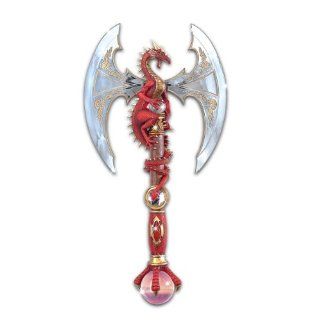 Red Dragon Collectible Axe Wall D??cor Dragon Bane by The Hamilton Collection   Collectible Figurines