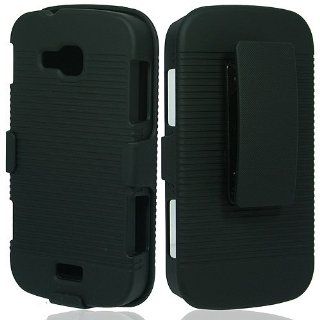 Black Hard Soft Gel Dual Layer Holster Cover Case for Samsung ATIV Odyssey SCH I930: Cell Phones & Accessories