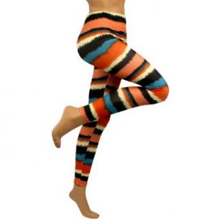 Modern Art Multi Color Leggings Stretch Tights Orange at  Womens Clothing store: Leggings Pants