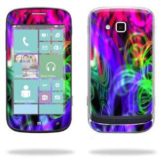 MightySkins Protective Skin Decal Cover for Samsung ATIV Odyssey SCH I930 Cell Phone Verizon Sticker SkinsNeon Splatter: Cell Phones & Accessories