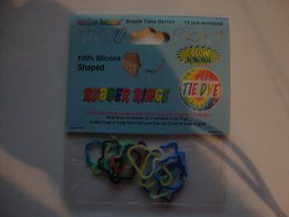 Tie Dye Glow in the Dark Snack Time Shaped Mini Rings Rubber Silly Bands Bandz  12 Pack: Toys & Games