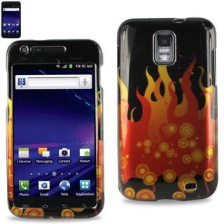 Premium AT&T Galaxy S2 SAMSUNG SKYROCKET (Model SGH i727) RED AND ORANGE BURNING FIRE FLAMES Design Hard Shell Snap On Protector Case Cover Cell Phones & Accessories