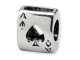 Reflections Sterling Silver Ace Card Pandora Compatible Bead Charm: Finejewelers: Jewelry
